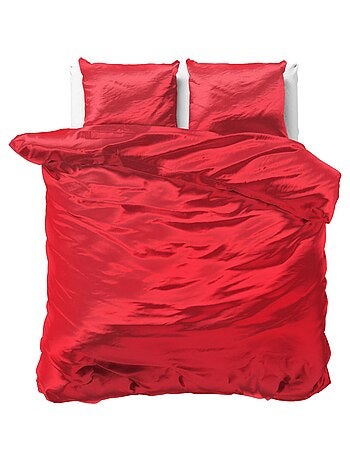 Completo Letto in Raso Rosso