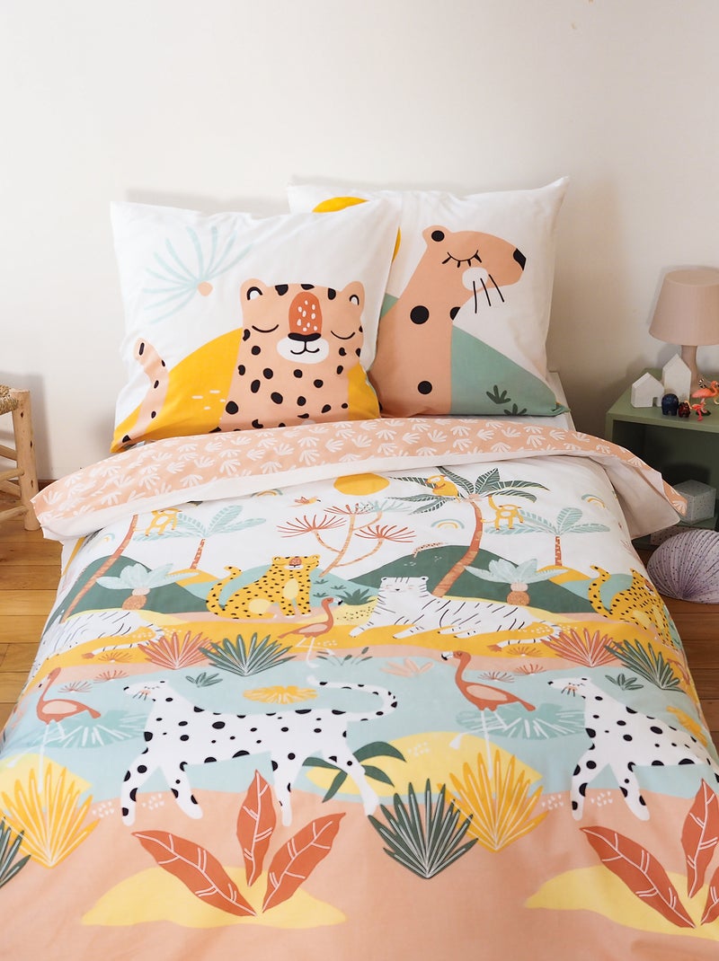 Completo letto 'leopardo' - 1 piazza ROSA - Kiabi