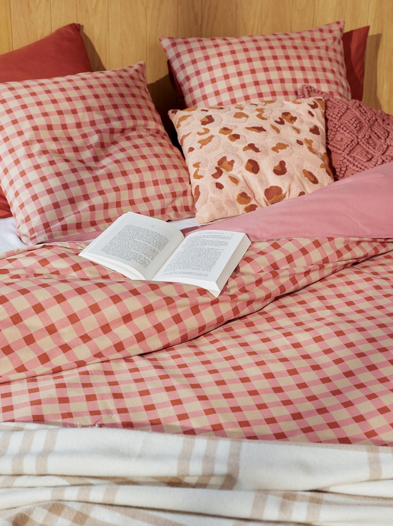 TOPCHANCES Set Lenzuola Matrimoniali In Microfibra 200x200cm - Copripiumino Con Cerniera, 2 Federe 80x80cm, Biancheria Da Letto Invernale Morbida (Bianco/Rosa) - 3