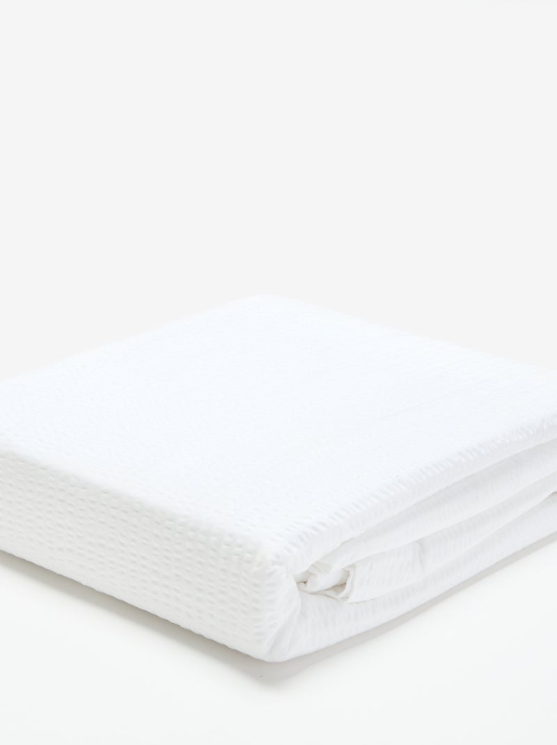 Completo letto matrimoniale 240 x 220 cm in garza di cotone Bianco - Kiabi