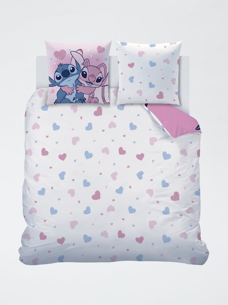 Completo letto matrimoniale 240 x 220 cm 'Stitch e Angel' Blu - Kiabi