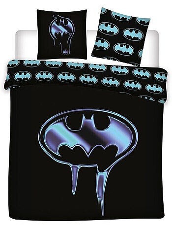 Completo Letto Matrimoniale Batman in Polycotone Stampato Reversibile, 2 posti - COMICS