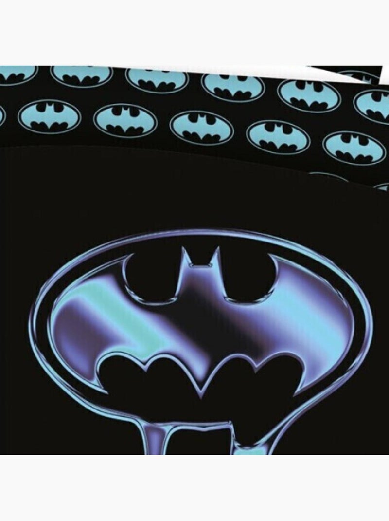 Completo Letto Matrimoniale Batman in Polycotone Stampato Reversibile, 2 posti - COMICS Multicolore - Kiabi