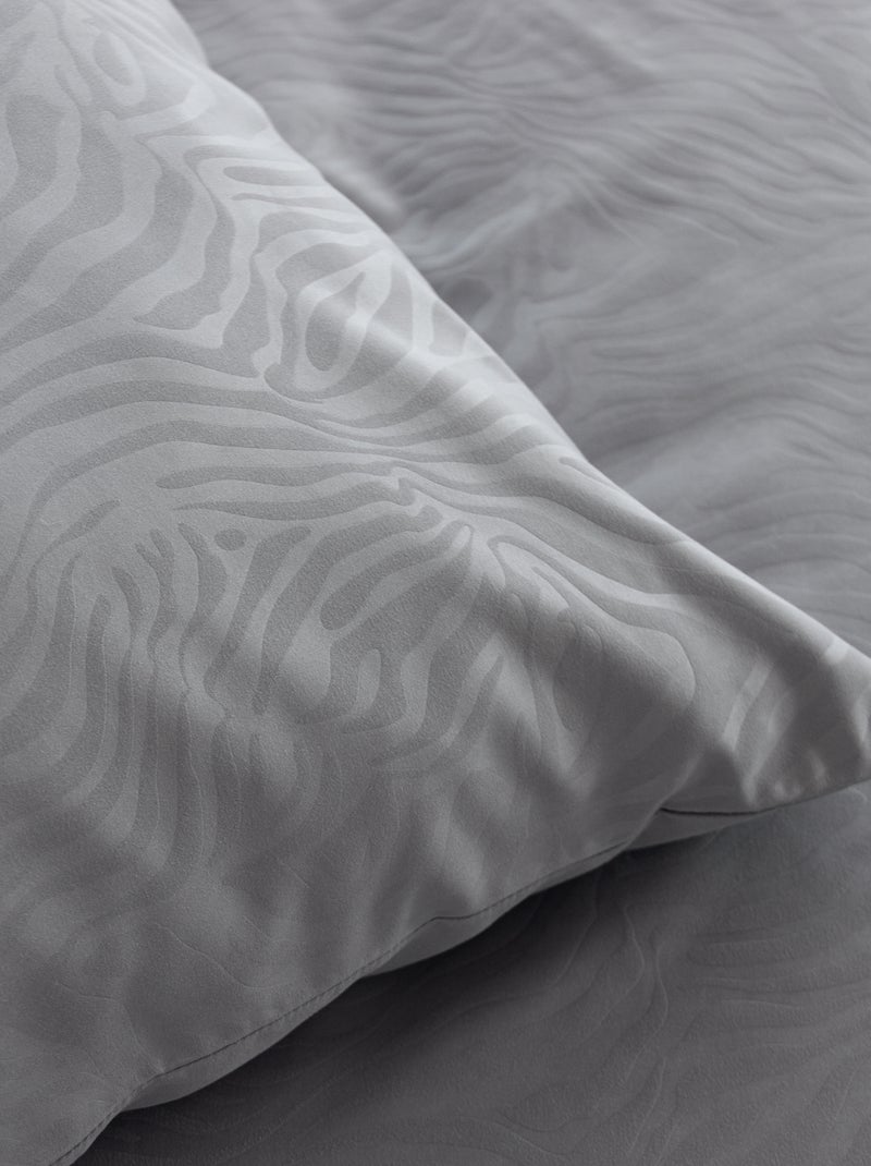 Completo letto matrimoniale con stampa zebrata Grigio - Kiabi