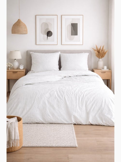 Completo letto microfibra goffrata - Kiabi Completo letto microfibra goffrata - Kiabi