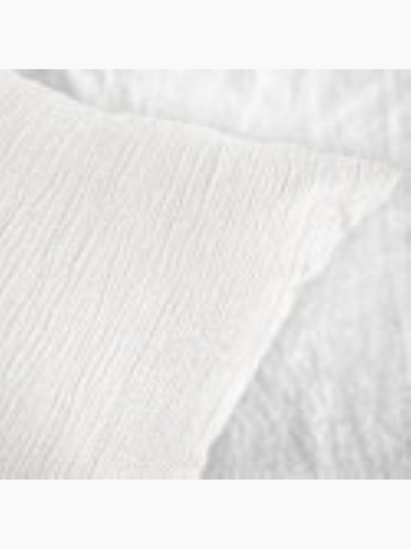 Completo letto microfibra goffrata Bianco - Kiabi