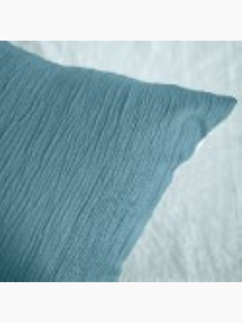 Completo letto microfibra goffrata Blu - Kiabi