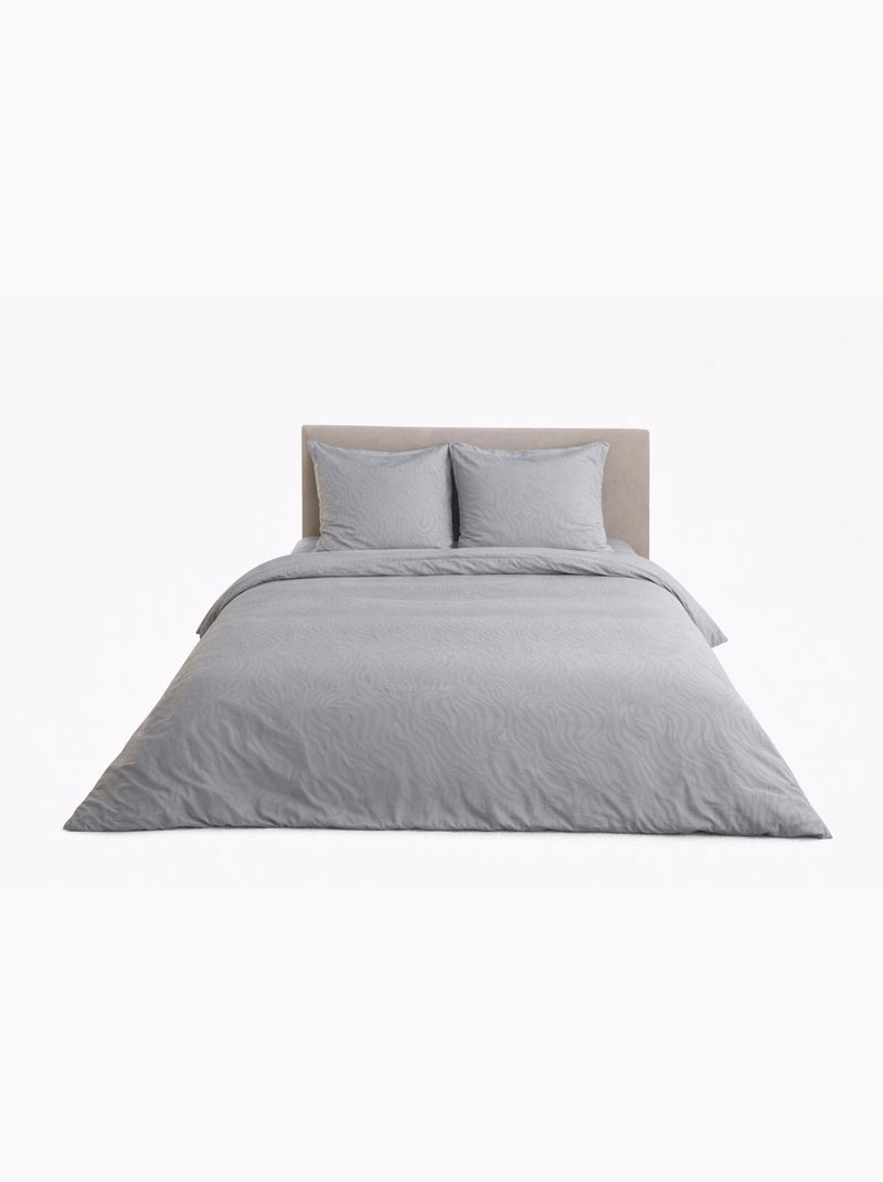 Completo letto microfibra lavorata Grigio - Kiabi