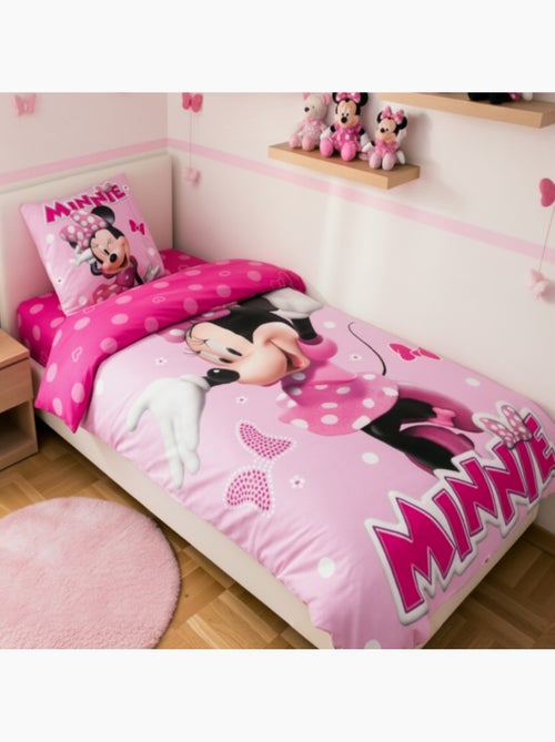 Completo letto Minnie Disney per bambini, 100% cotone Oeko-Tex, letto singolo, rosa (PINK) - Kiabi Completo letto Minnie Disney per bambini, 100% cotone Oeko-Tex, letto singolo, rosa (PINK) - Kiabi