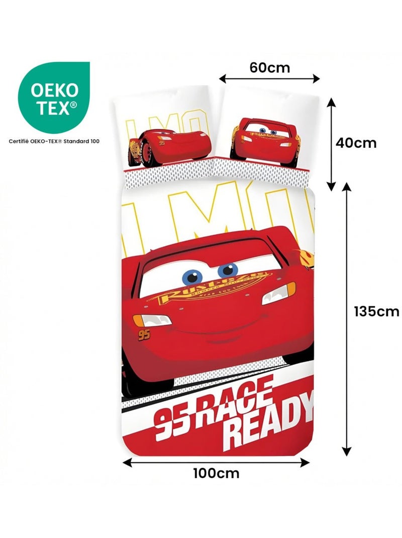 Completo letto neonato Cars con Saetta McQueen reversibile – 100% cotone Rosso - Kiabi