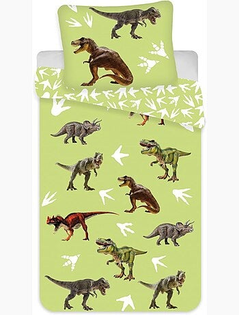 Completo Letto Neonato Cotone Reversibile Dinosauro