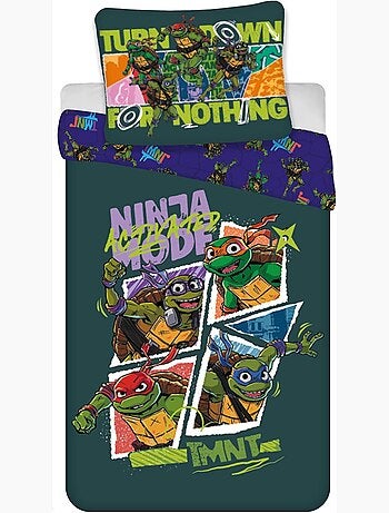 Completo letto neonato delle Tartarughe Ninja con Leonardo, Donatello, Michelangelo e Raphael
