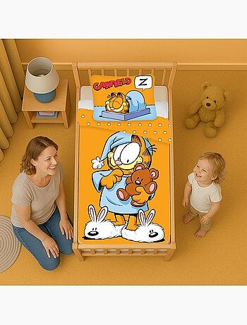 Completo letto neonato Garfield reversibile – 100% cotone