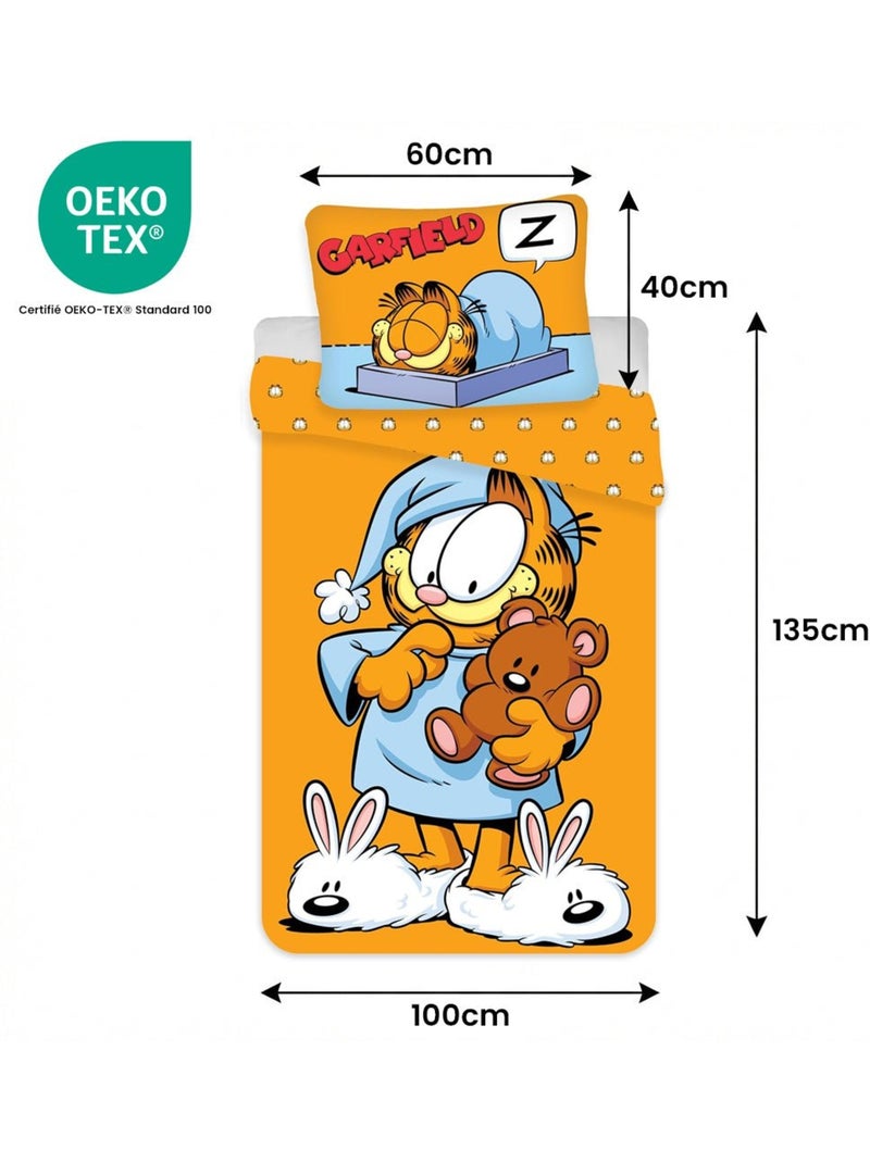 Completo letto neonato Garfield reversibile – 100% cotone Arancione - Kiabi