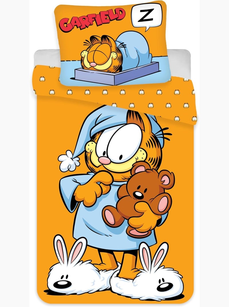Completo letto neonato Garfield reversibile – 100% cotone Arancione - Kiabi