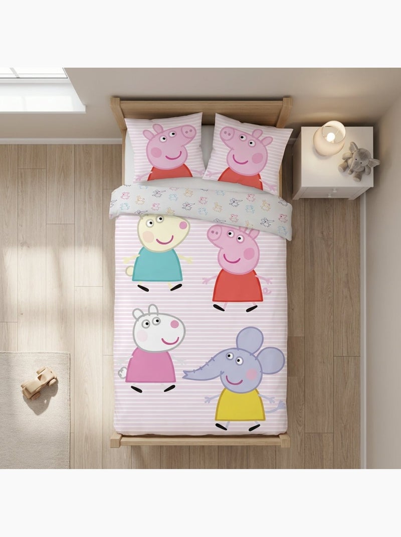 Completo Letto Neonato in Cotone Peppa Pig Rosa - Kiabi