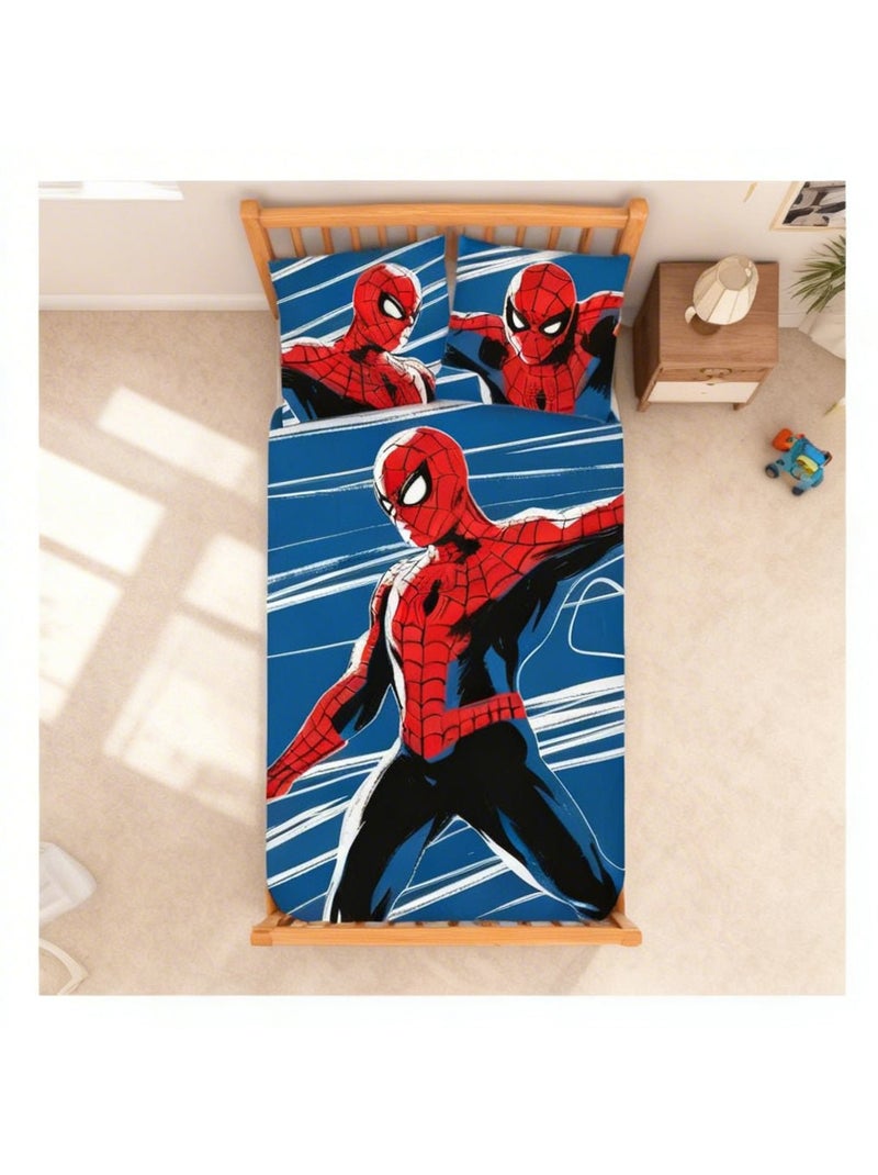 Completo letto neonato Spider-Man fosforescente reversibile – 100% cotone Blu - Kiabi