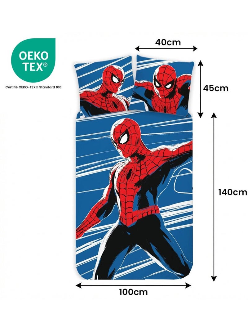 Completo letto neonato Spider-Man fosforescente reversibile – 100% cotone Blu - Kiabi