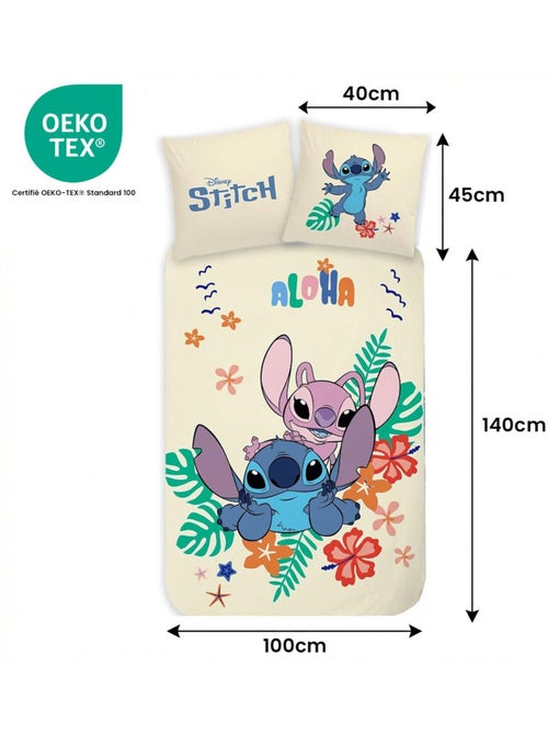 Completo letto neonato Stitch con Angel fosforescente reversibile – 100% cotone - Kiabi