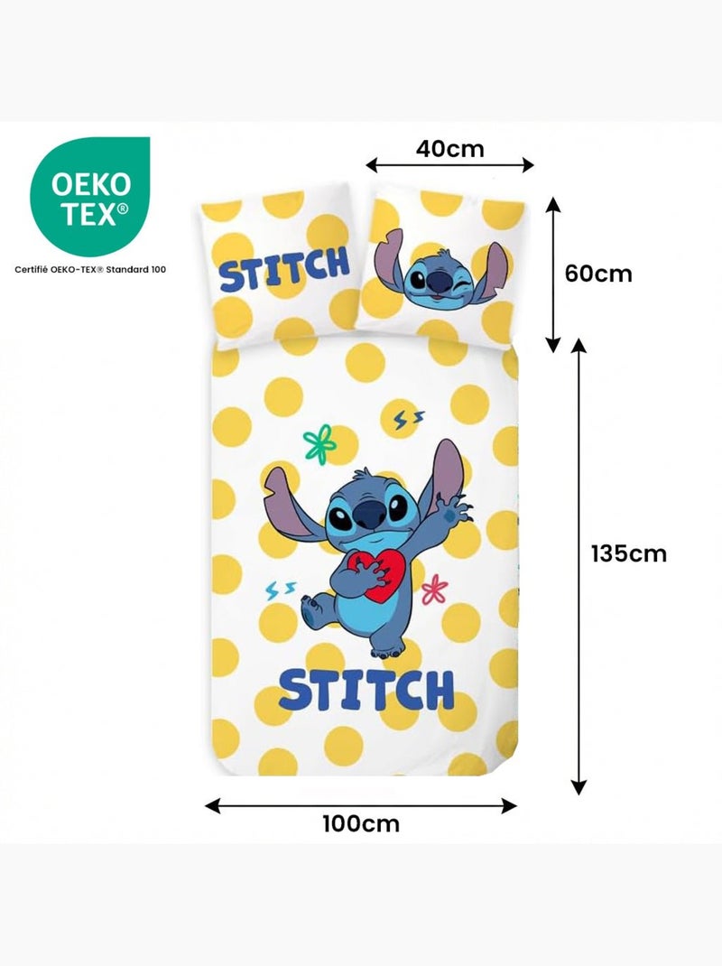 Completo letto neonato Stitch reversibile – 100% cotone Bianco - Kiabi