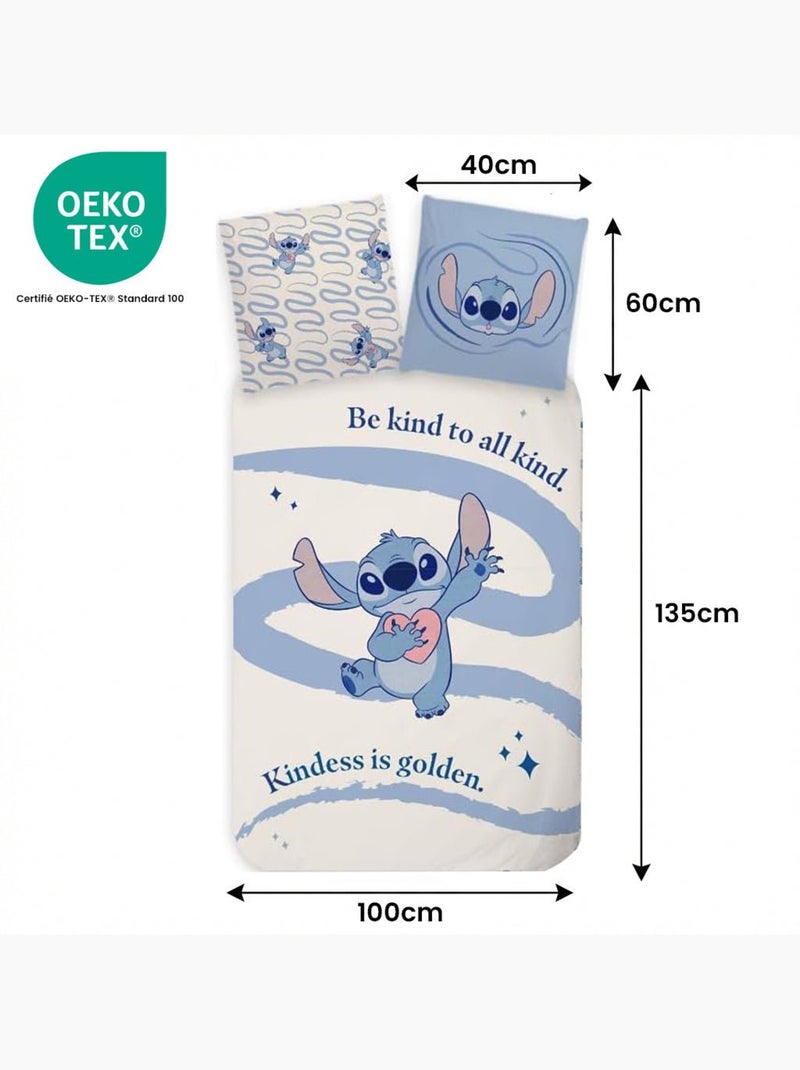 Completo letto neonato Stitch reversibile – 100% cotone Blu - Kiabi