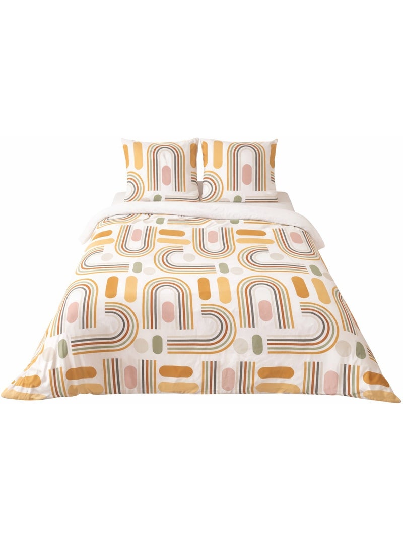 Completo letto orizzonte grafico Beige - Kiabi