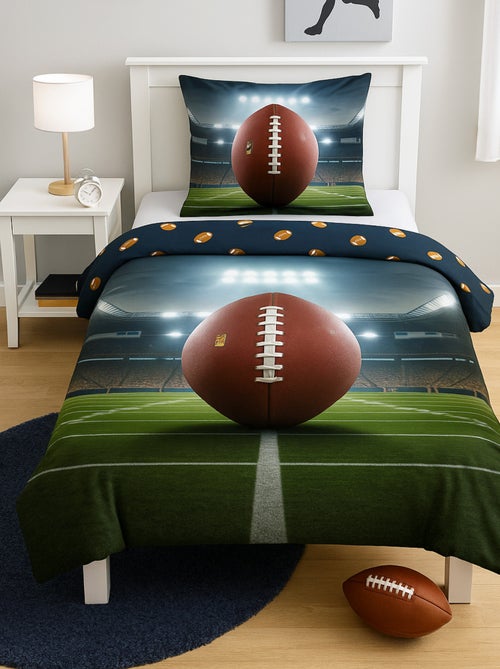 Completo Letto Pallone da Rugby, Sport, 100% Cotone Oeko-Tex, Copripiumino 140x200 cm - Kiabi Completo Letto Pallone da Rugby, Sport, 100% Cotone Oeko-Tex, Copripiumino 140x200 cm - Kiabi