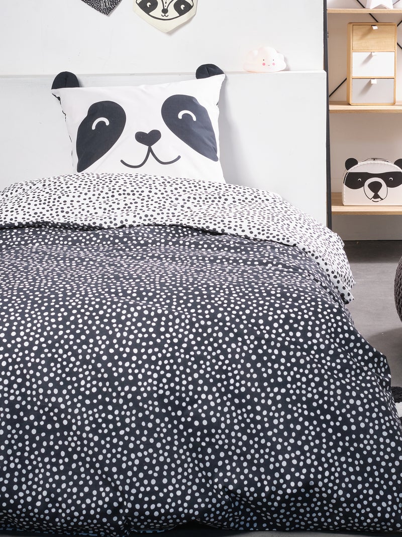 Completo letto 'Panda' - 1 piazza nero - Kiabi