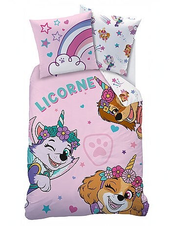 Completo letto 'Paw Patrol' 2 pezzi: 1 sacco copripiumino singolo + 1 federa