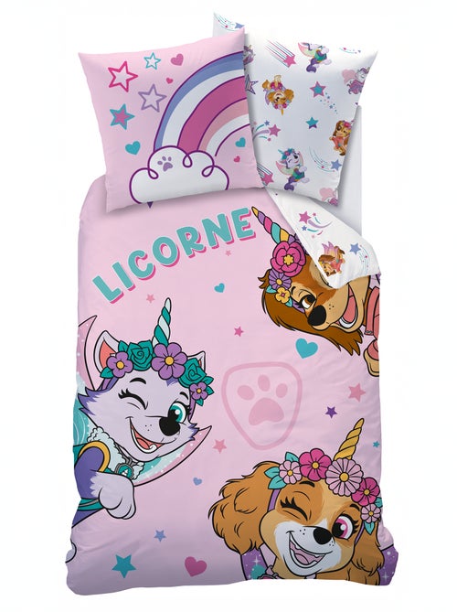 Completo letto 'Paw Patrol' 2 pezzi: 1 sacco copripiumino singolo + 1 federa - Kiabi