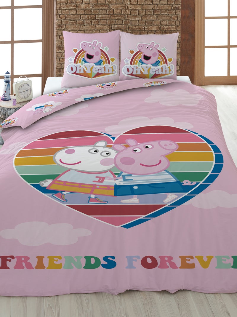 Completo letto 'Peppa Pig' - 1 piazza ROSA - Kiabi