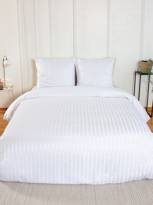 Completo letto per 1 o 2 persone in raso + 2 federe - Kiabi