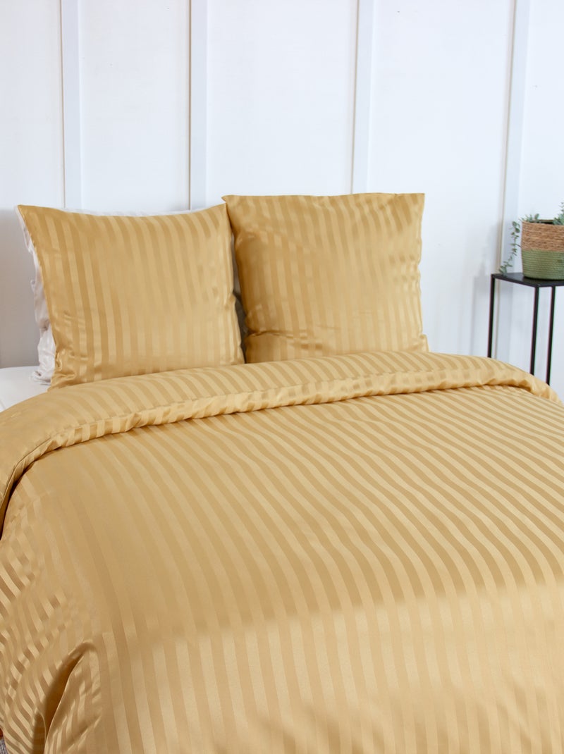 Completo letto per 1 o 2 persone in raso + 2 federe Giallo - Kiabi