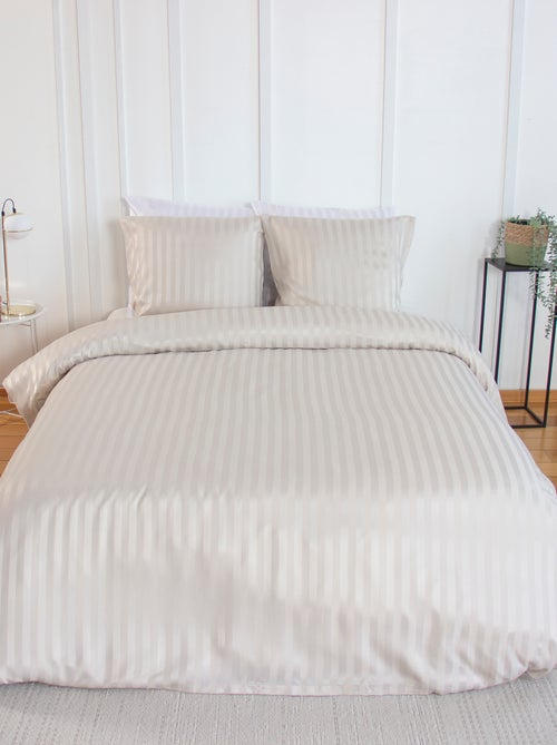 Completo letto per 1 o 2 persone in raso + 2 federe - Kiabi