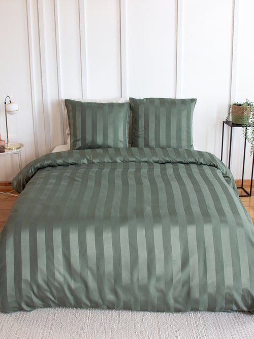 Completo letto per 1 o 2 persone in raso + 2 federe - Kiabi