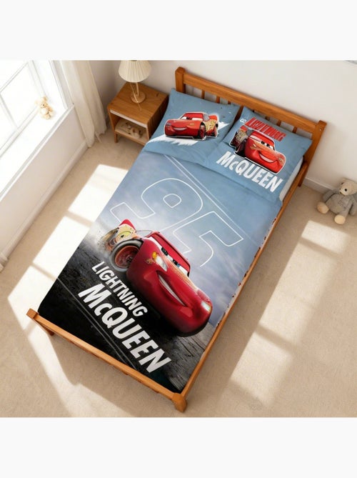 Completo letto per bambini Cars con Lightning McQueen fosforescente reversibile – 100% cotone - Kiabi