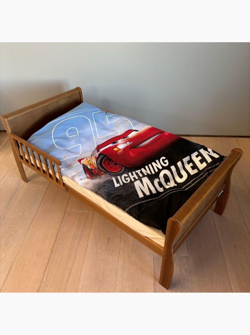 Completo letto per bambini Cars con Lightning McQueen fosforescente reversibile – 100% cotone Blu grigio - Kiabi