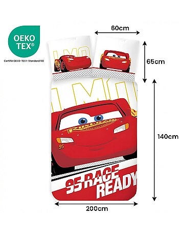 Completo letto per bambini Cars con Saetta McQueen – 100% cotone