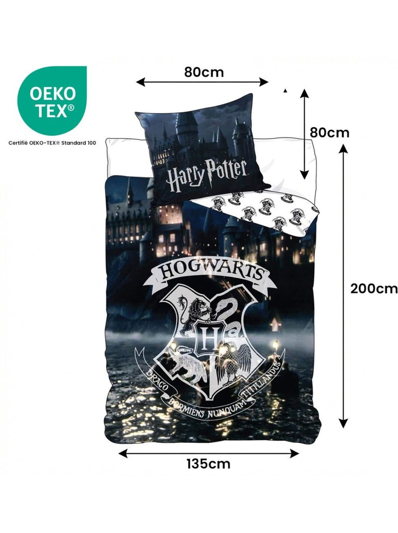 Completo letto per bambini Harry Potter reversibile – 100% cotone Blu - Kiabi