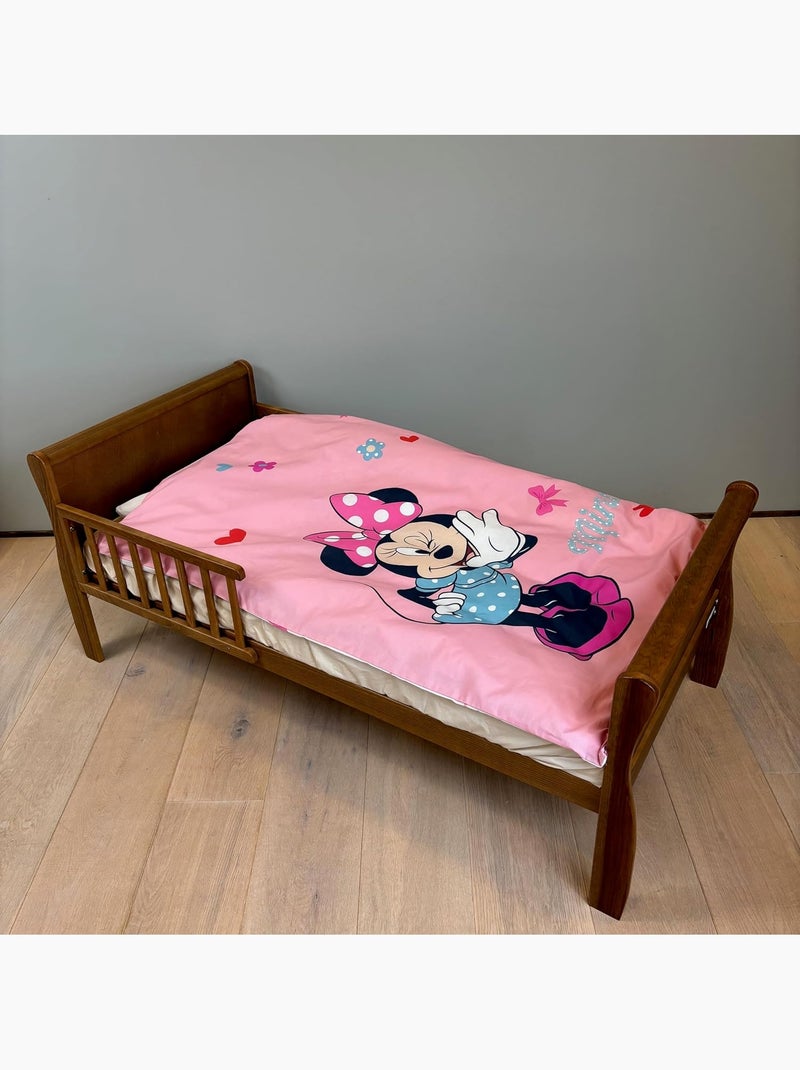 Completo letto per bambini Minnie con cuori reversibile – 100% cotone Rosa - Kiabi