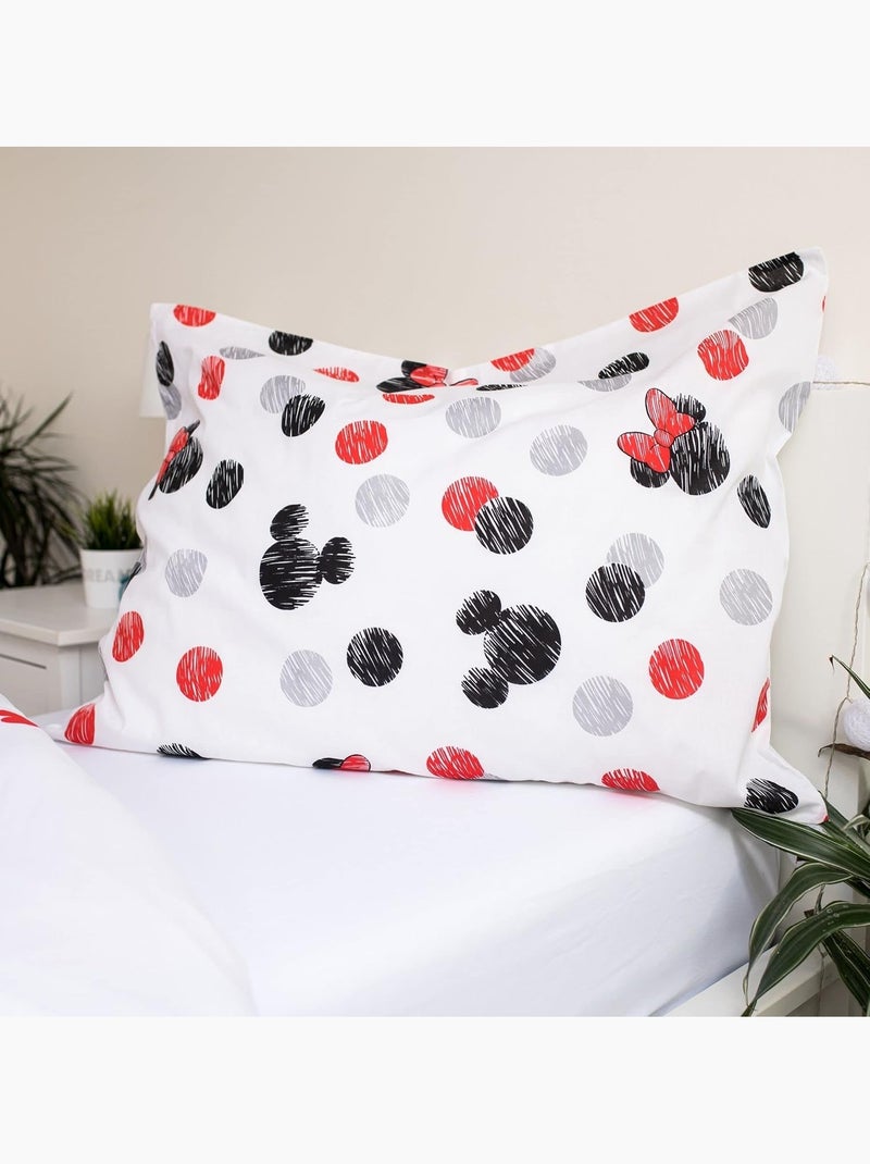 Completo letto per bambini Minnie con Mickey reversibile – 100% cotone Bianco - Kiabi