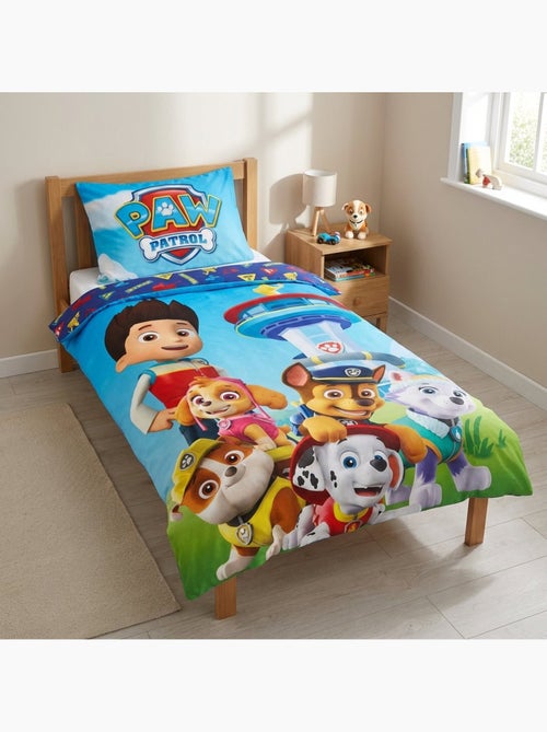 Completo letto per bambini Paw Patrol con Chase, Skye, Marshall e Rubble reversibile – cotone - Kiabi