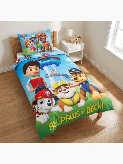 Completo letto per bambini Paw Patrol con Ryder, Chase, Marshall e Rubble – 100% cotone - Kiabi