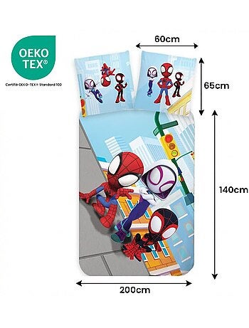 Completo letto per bambini Spider-Man con Ghost-Spider – 100% cotone
