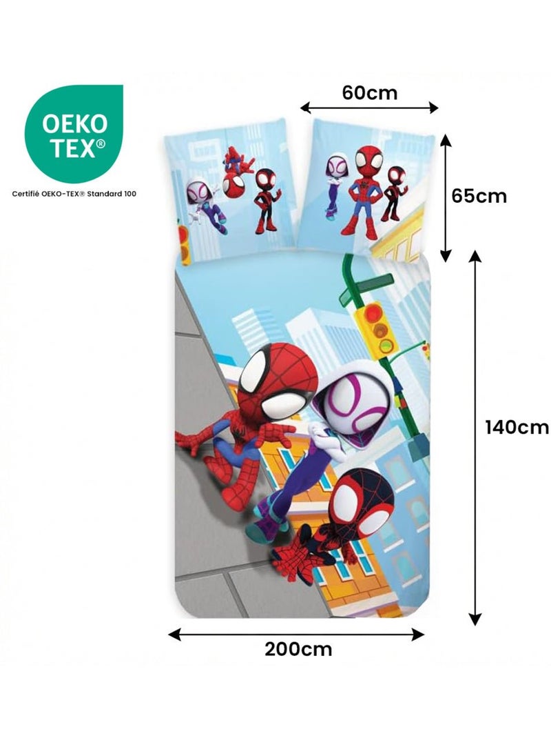 Completo letto per bambini Spider-Man con Ghost-Spider – 100% cotone Blu - Kiabi