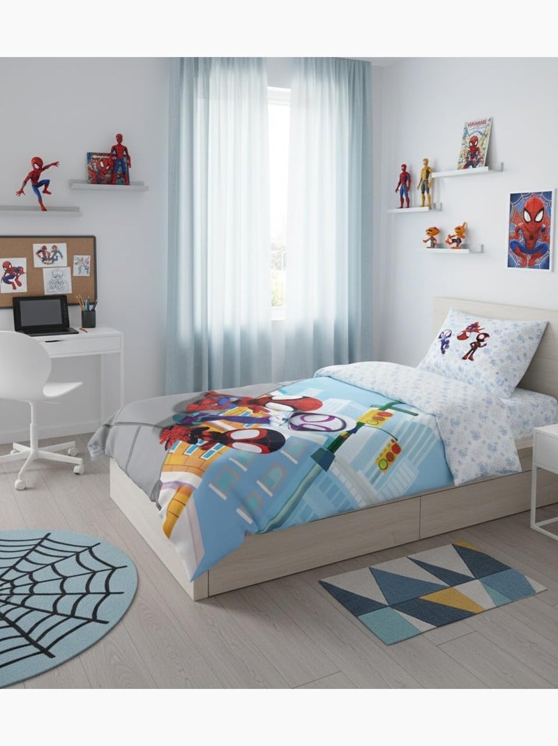 Completo letto per bambini Spider-Man con Ghost-Spider – 100% cotone Blu - Kiabi