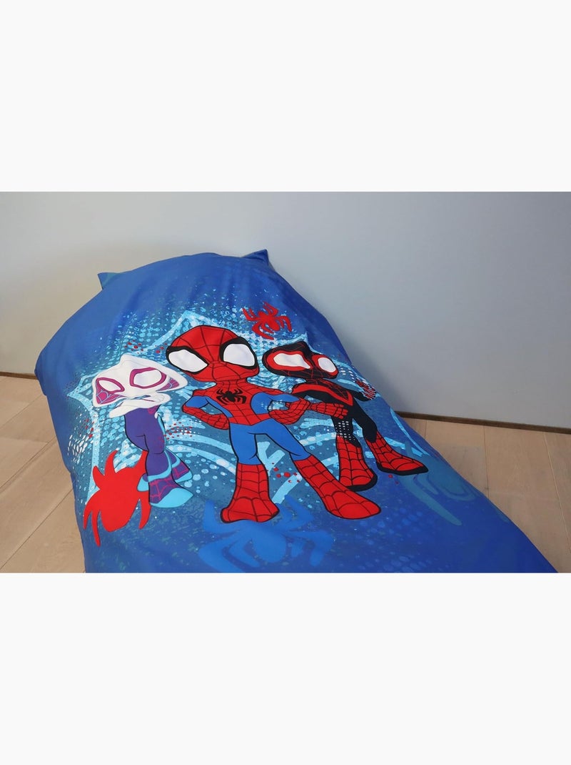 Completo letto per bambini Spider-Man con Spidey, Ghost-Spider e Spin reversibile – 100% cotone Blu - Kiabi