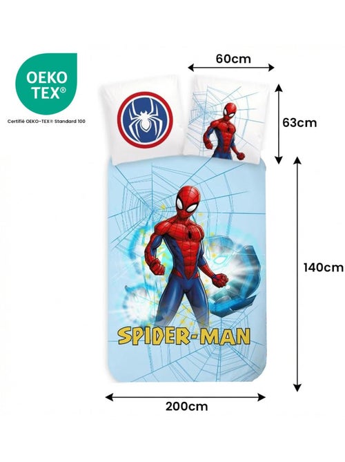 Completo letto per bambini Spider-Man reversibile – 100% cotone - Kiabi