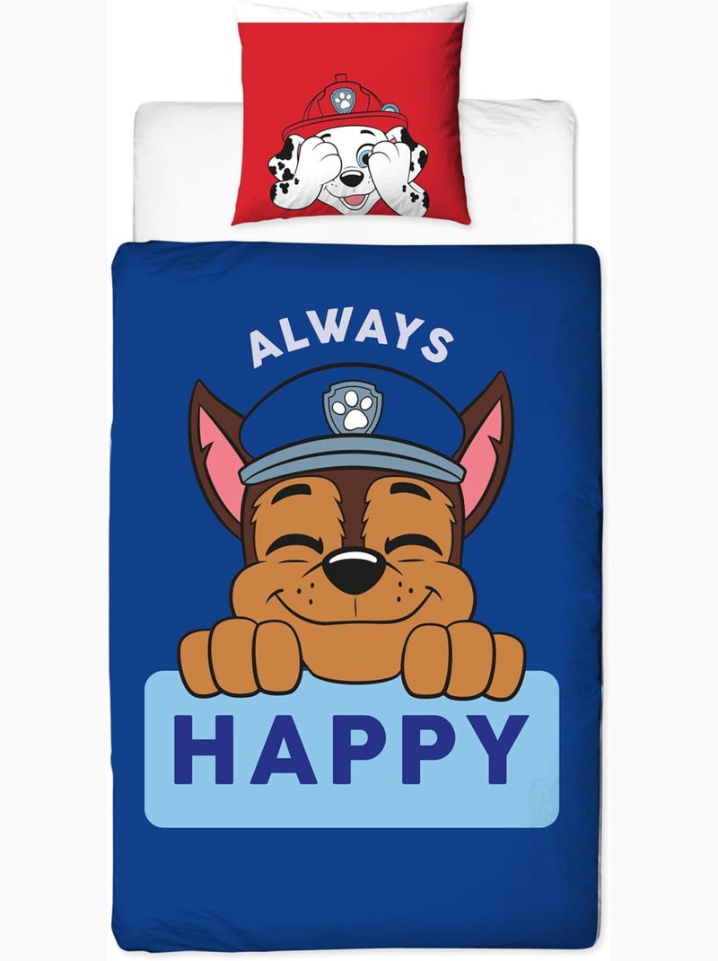 Completo letto per bambini stampato e reversibile Paw Patrol CHASE Blu - Kiabi