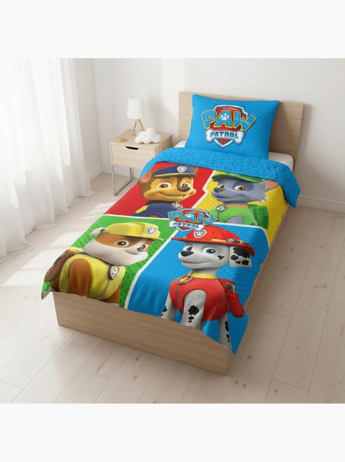 Completo letto per bebè di Paw Patrol con Chase, Rubble e Marshall reversibile – 100% cotone - Kiabi